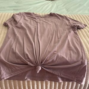 CALIA size M light purple front knot tee